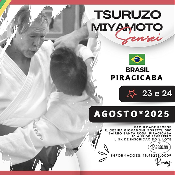 Confirmardo Seminário Internacional de Aikido com Tsuruzo Miyamoto Shihan em Piracicaba / SP
