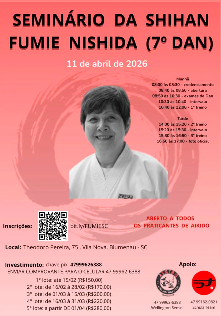 Semin&aacute;rio de Aikido com Fumie Nishida Shihan em Blumenau
